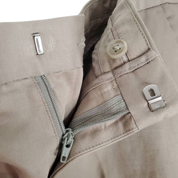 Calvin Klein Flat Front Straight Leg Slim Linen Blend Dress Pants Beige Sz 36x32 - Picture 11 of 13